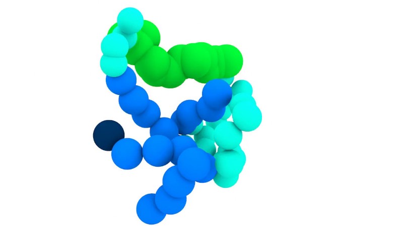 The movie shows example simulation of protein folding using SURPASS coarse-grained protein model for 2gb1 protein. More details on the SURPASS model: http://biocomp.chem.uw.edu.pl/tools/surpass, tags: des simulations de repliement - youtube